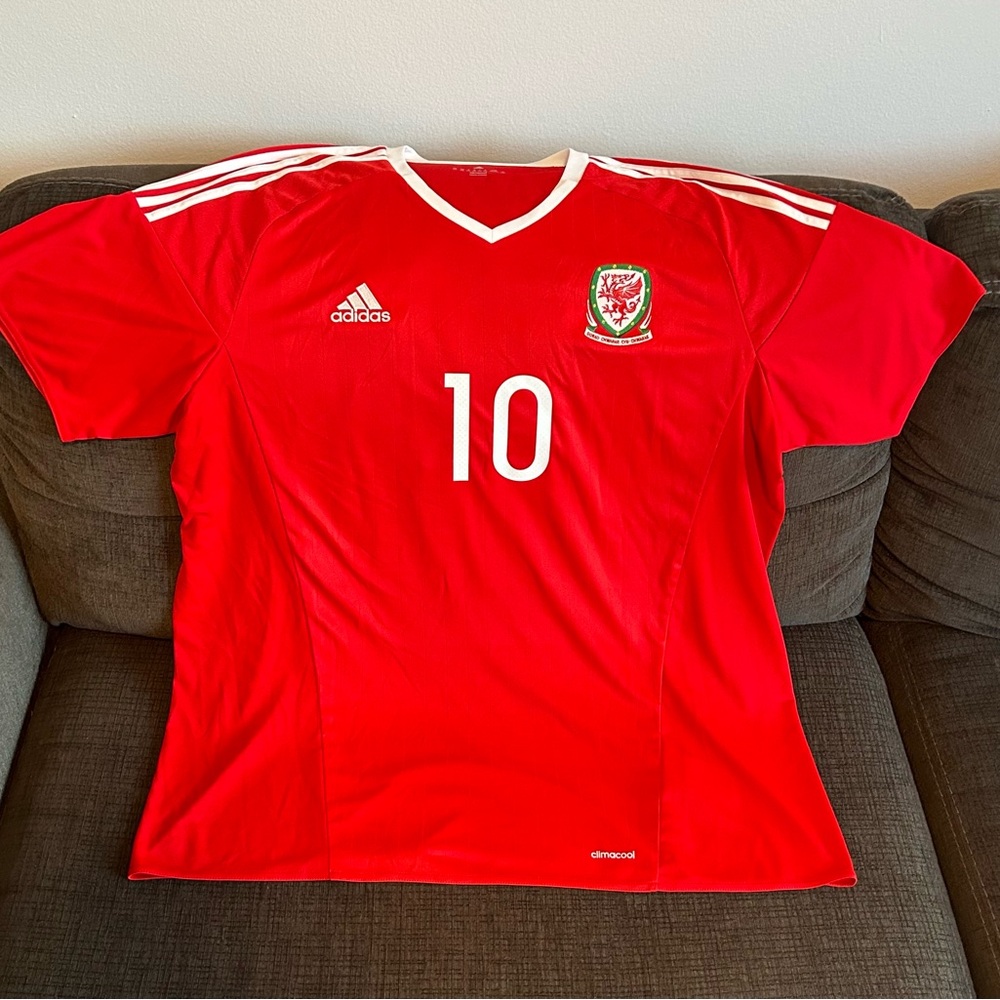 Adidas Authentic Wales National Team Aaron Ramsey #10 Soccer Jersey Men’s Sz XXL